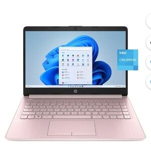 HP Pink Laptop with Intel Celeron